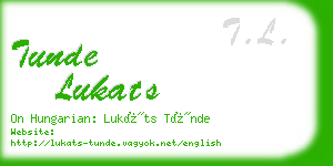 tunde lukats business card